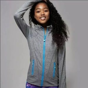 IVIVVA perfect practice jacket 8 gray blue zip up
